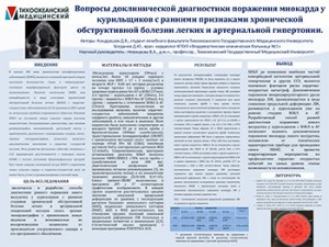Вопросы доклинической диагностики поражения миокарда у курильщиков с ранними признаками хронической обструктивной болезни легких и артериальной гипертонии.